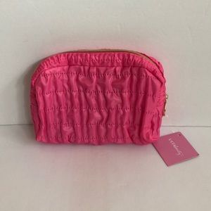 Ulta Beauty Pink Rauched Make Up Bag/ Cosmetic Case